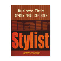 Hair Stylist Appointment Reminder Post Card
