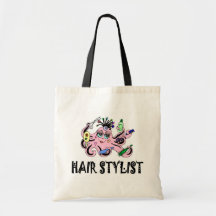 Hair Stylist Black and Pink Octopus Bag