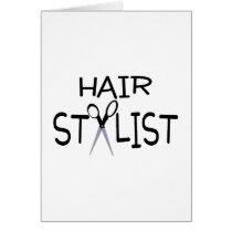 Hair Stylist Black With Scissors Cards