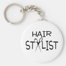 Hair Stylist Black With Scissors Key Chain