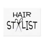 Hair Stylist Black With Scissors Post Card