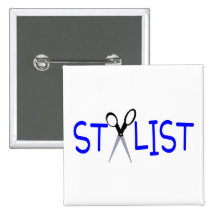 Hair Stylist Blue with Scissors Pin
