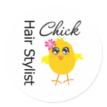 Hair Stylist Chick Stickers