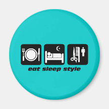 Hair stylist fridge magnets