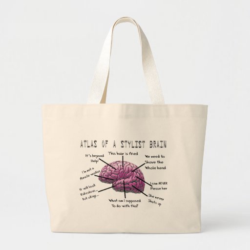 Hair Stylist Gifts "Atlas of a Stylist Brain" Bag