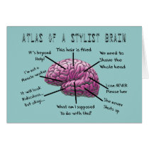 Hair Stylist Gifts "Atlas of a Stylist Brain" Cards