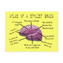 Hair Stylist Gifts "Atlas of a Stylist Brain" Post Card