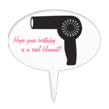 Hair Stylist Hair Dryer Cake Topper