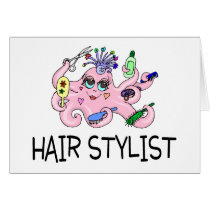 Hair Stylist Octopus Greeting Cards