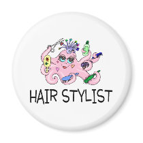 Hair Stylist Octopus Magnets