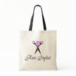 Hair Stylist (Pink/Scissors) Canvas Bags