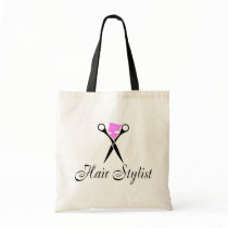 Hair Stylist (Pink/Scissors) Canvas Bags