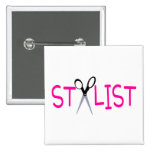 Hair Stylist Pink with Scissors