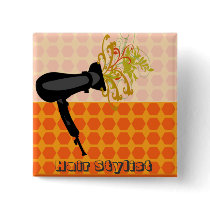 Hair Stylist Salons Pinback Buttons