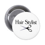 Hair Stylist Scissors Button