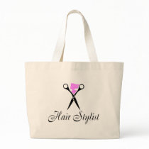 Hair Stylist (Scissors/Pink) Canvas Bags