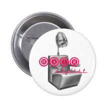 Hair Stylist Vintage Dryer Chair Button