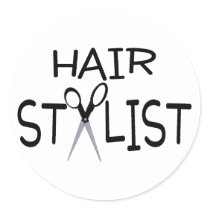 Hair Stylist with Scissors Stickers