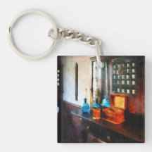 Hair Tonic and Shaving Mugs Acrylic Key Chains