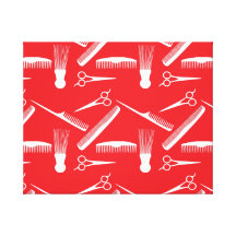 Hair We Go Fashion Stretched Canvas Print