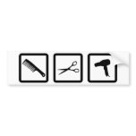 haircutter gear bumper sticker