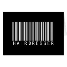 Hairdresser Bar Code Greeting Card