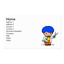 Hairdresser Boy Business Cards