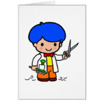 Hairdresser Boy Greeting Card