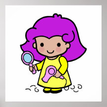 Hairdresser Girl Print