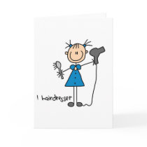 Hairdresser Stick Figure Card