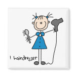 Hairdresser Stick Figure Magnet