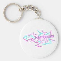 Hairdresser Word Cloud Keychain