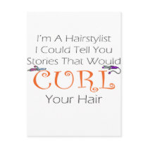 Hairstylist Curl Hair Postcards
