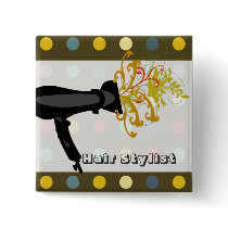 HairStylist Salons Pinback Button