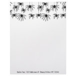 Hairy Halloween Cartoon Spiders Letterhead