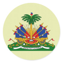 Haiti Coat of Arms detail Round Sticker