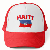 Haiti Flag 4 Mesh Hats