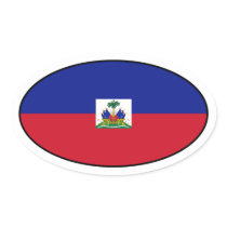 Haiti Flag Oval Sticker