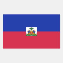 Haiti/Haitian Flag Rectangle Sticker