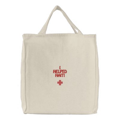 Haiti I Helped  Embroidered Tote Bag