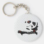 Haiti Trendy Peace Sign with Haitian map Keychains
