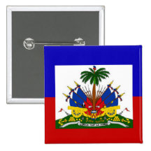 Haitian Flag Pinback Button