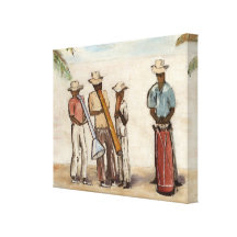 Haitian Street Musicians Gallery Wrapped Canvas