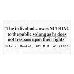 HALE V HENKEL 201 US 43 1906 Case Law Photo Greeting Card
