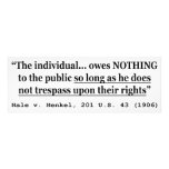 HALE V HENKEL 201 US 43 1906 Case Law Photographic Print