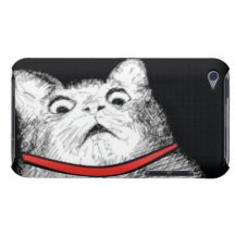 Halètement étonné Meme de chat - cas du contact 4  Coque Case-Mate iPod Touch