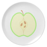 Half a Green Apple. Dinner Plate