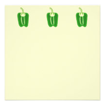 Half a Green Bell Pepper. Personalized Announcements