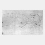 Half a picture to the right Schreitenden by Klimt Rectangular Stickers