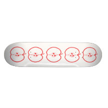 Half a Red Apple. Custom Skate Board